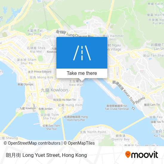 朗月街 Long Yuet Street map