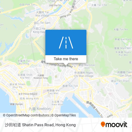 沙田㘭道 Shatin Pass Road map