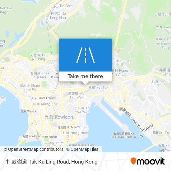 打鼓嶺道 Tak Ku Ling Road map