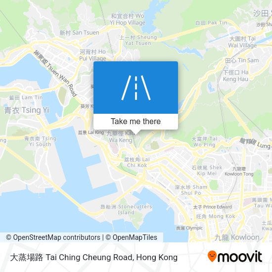 大蒸場路 Tai Ching Cheung Road map