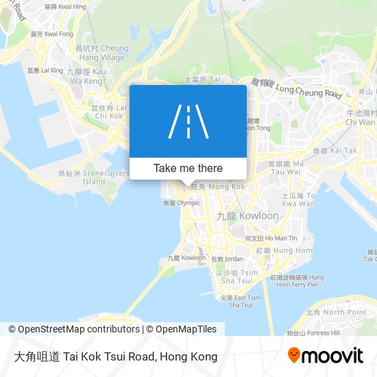 大角咀道 Tai Kok Tsui Road map
