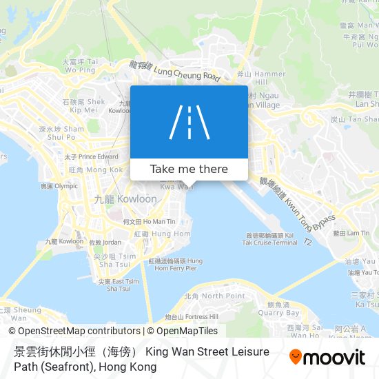 景雲街休閒小徑（海傍） King Wan Street Leisure Path (Seafront) map