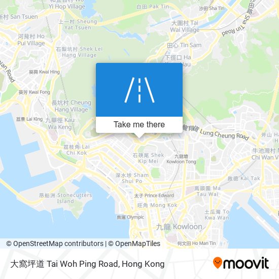 大窩坪道 Tai Woh Ping Road map