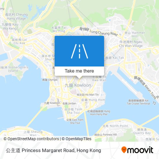 公主道 Princess Margaret Road map