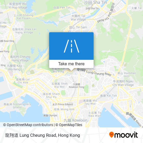 龍翔道 Lung Cheung Road map