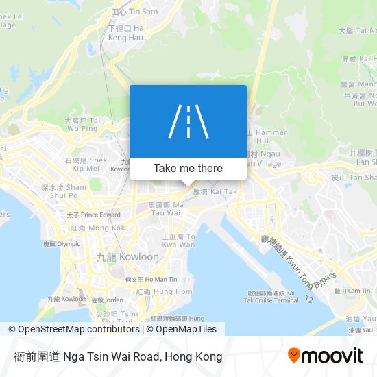 衙前圍道 Nga Tsin Wai Road map