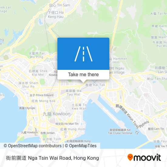 衙前圍道 Nga Tsin Wai Road map