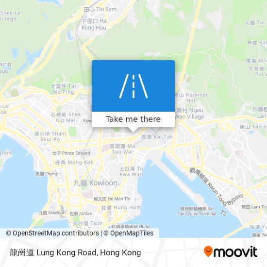 龍崗道 Lung Kong Road map