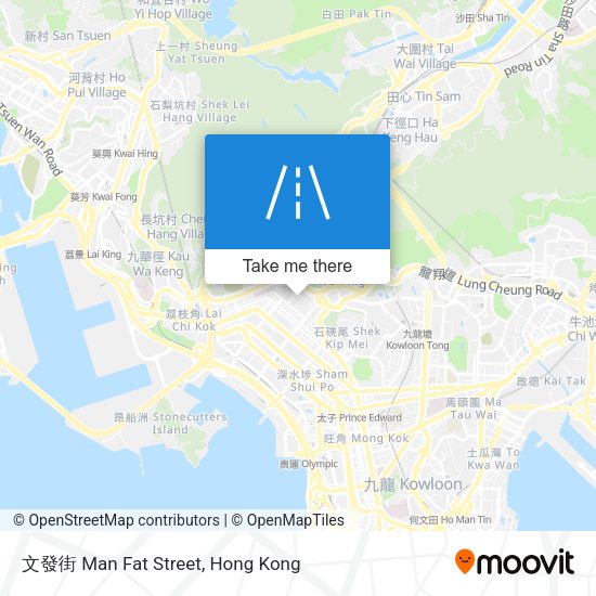 文發街 Man Fat Street map