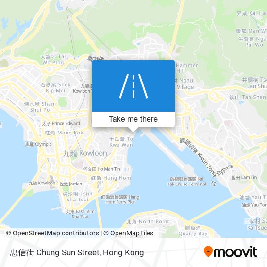 忠信街 Chung Sun Street map