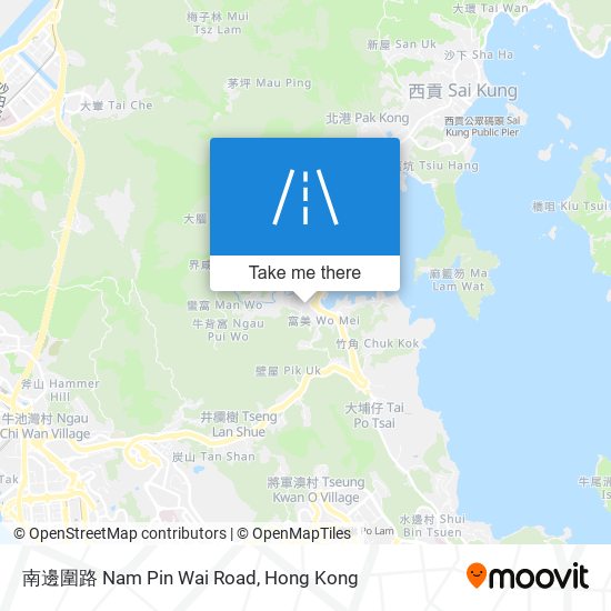 南邊圍路 Nam Pin Wai Road map