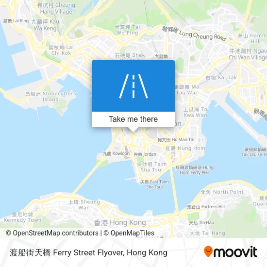 渡船街天橋 Ferry Street Flyover map