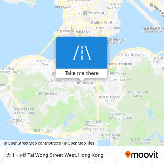 大王西街 Tai Wong Street West map