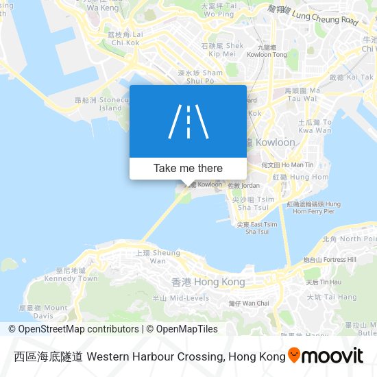 西區海底隧道 Western Harbour Crossing地圖