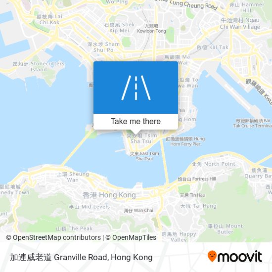 加連威老道 Granville Road map