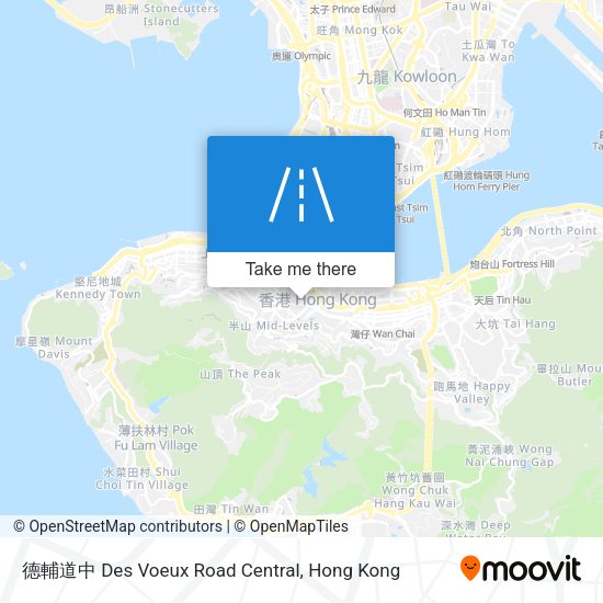 德輔道中 Des Voeux Road Central map