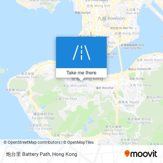 炮台里 Battery Path map