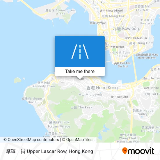 摩羅上街 Upper Lascar Row map