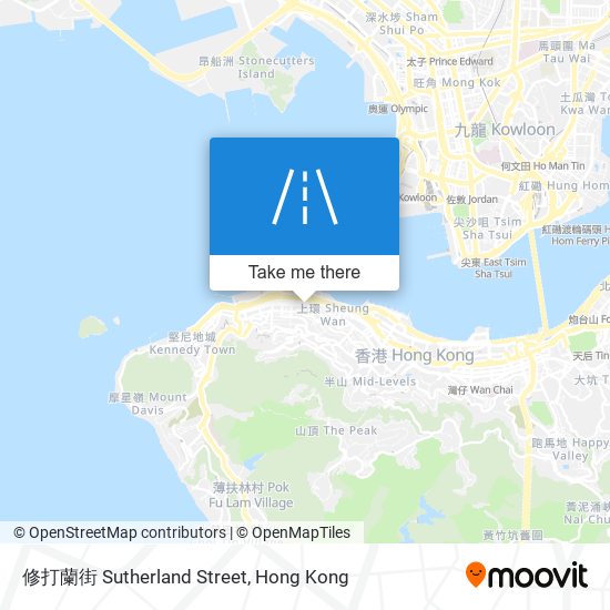 修打蘭街 Sutherland Street map