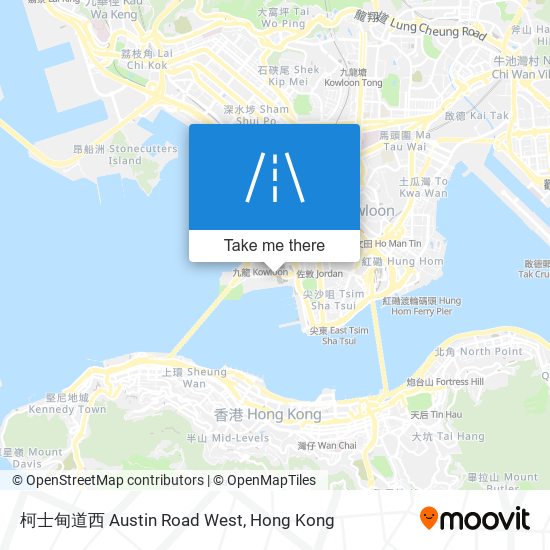 柯士甸道西 Austin Road West map