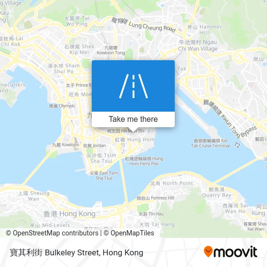 寶其利街 Bulkeley Street map