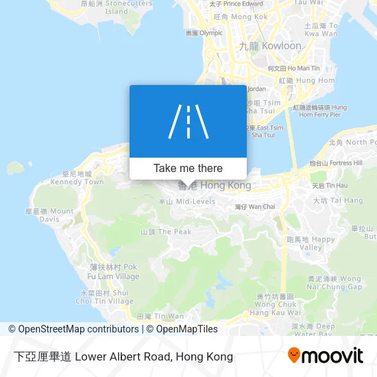 下亞厘畢道 Lower Albert Road地圖
