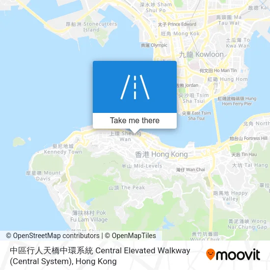 中區行人天橋中環系統 Central Elevated Walkway (Central System)地圖