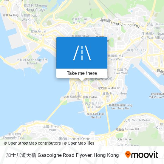 加士居道天橋 Gascoigne Road Flyover map