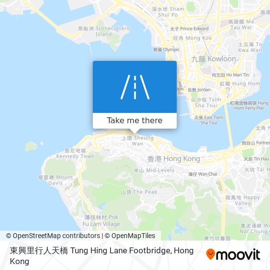 東興里行人天橋 Tung Hing Lane Footbridge map