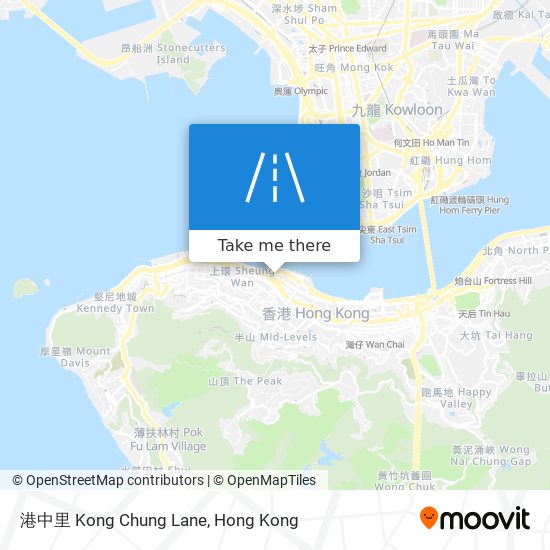 港中里 Kong Chung Lane map