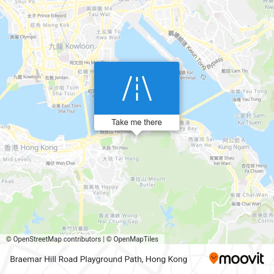 Braemar Hill Road Playground Path map