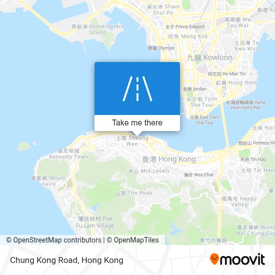 中港道 Chung Kong Road map