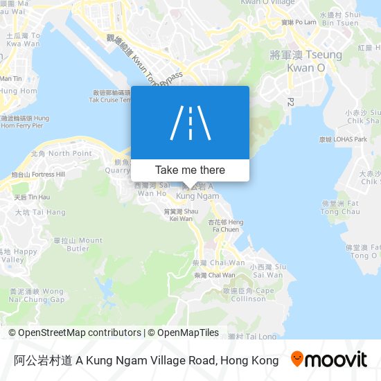 阿公岩村道 A Kung Ngam Village Road map