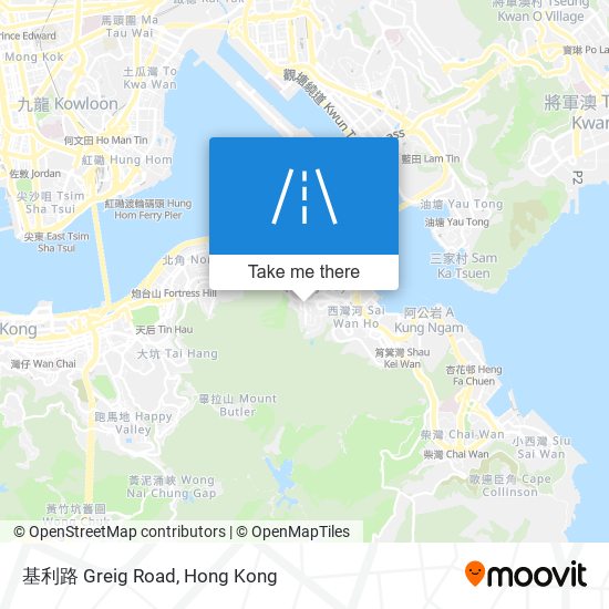 基利路 Greig Road map