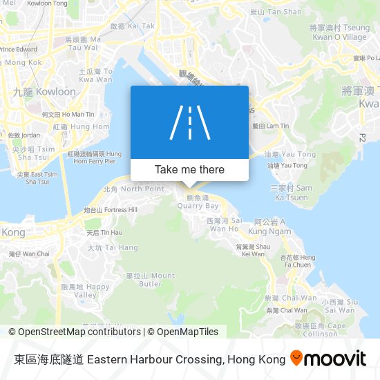 東區海底隧道 Eastern Harbour Crossing map