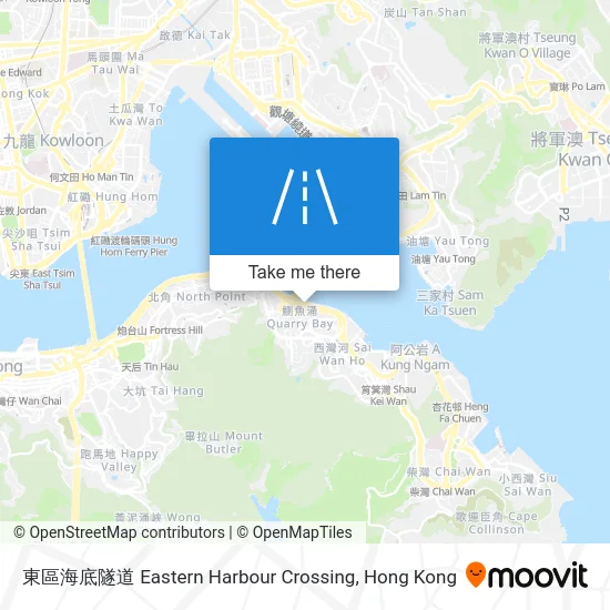 東區海底隧道 Eastern Harbour Crossing map