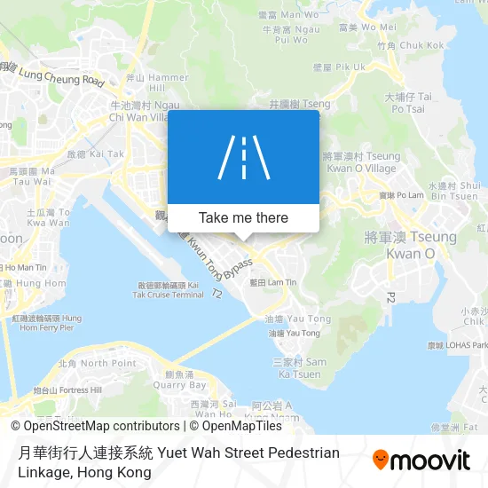 月華街行人連接系統 Yuet Wah Street Pedestrian Linkage地圖