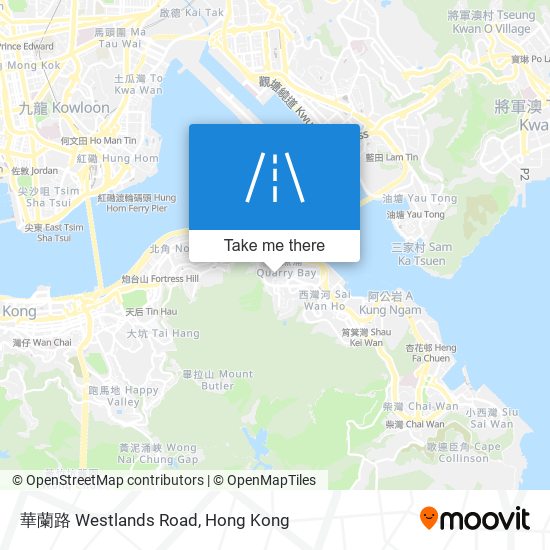 華蘭路 Westlands Road map