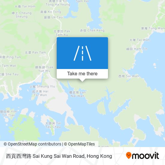 西貢西灣路 Sai Kung Sai Wan Road map