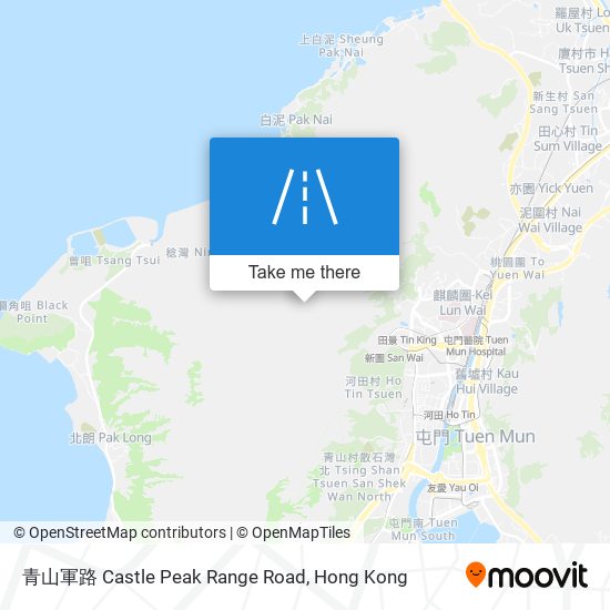 青山軍路 Castle Peak Range Road地圖
