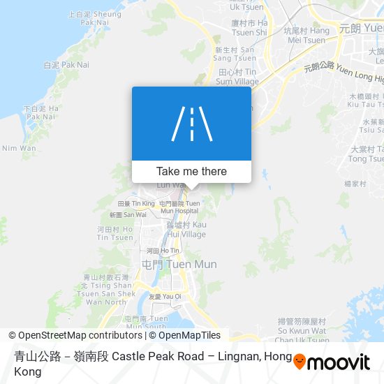 青山公路－嶺南段 Castle Peak Road – Lingnan map