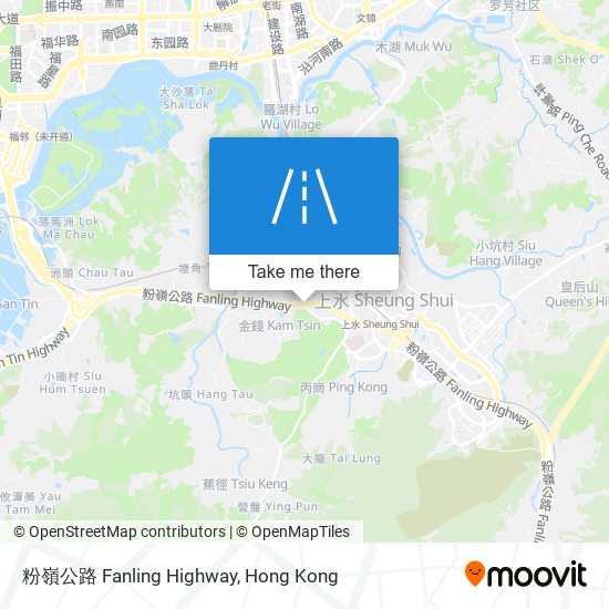 粉嶺公路 Fanling Highway map