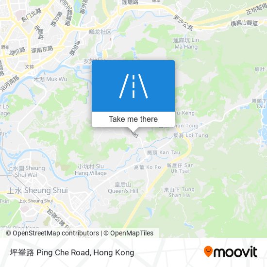 坪輋路 Ping Che Road map