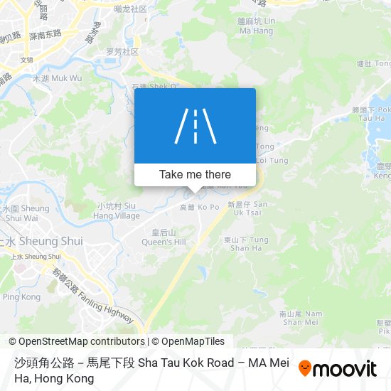 沙頭角公路－馬尾下段 Sha Tau Kok Road – MA Mei Ha map