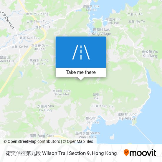 衛奕信徑第九段 Wilson Trail Section 9 map