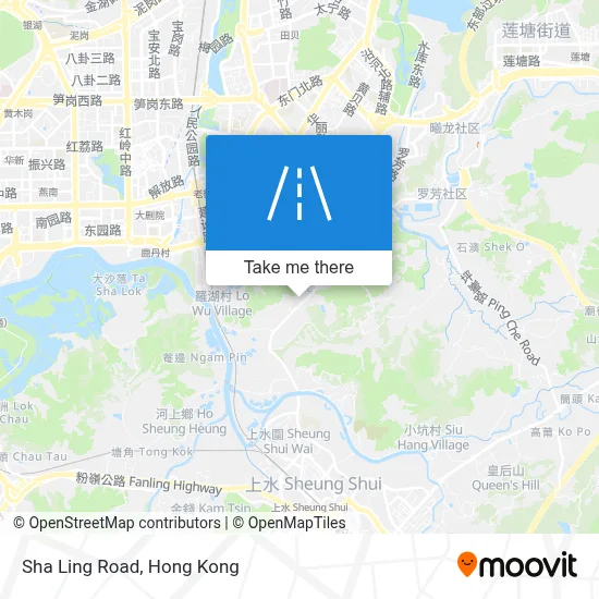 沙嶺道 Sha Ling Road map