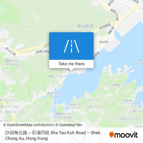 沙頭角公路－石涌凹段 Sha Tau Kok Road – Shek Chung Au map