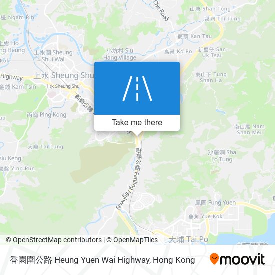 香園圍公路 Heung Yuen Wai Highway map