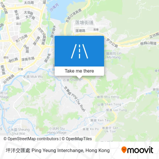 坪洋交匯處 Ping Yeung Interchange map