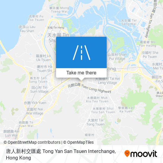 唐人新村交匯處 Tong Yan San Tsuen Interchange map